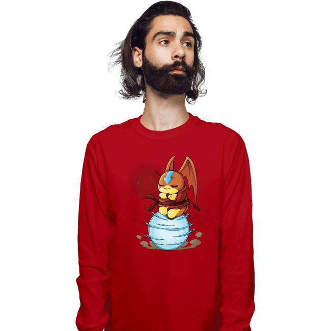 Daily_Deal_Shirts Long Sleeve Shirts, Unisex / Small / Red Digi Air Bending