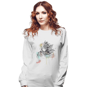 Secret_Shirts Long Sleeve Shirts, Unisex / Small / White Watercolor Howl