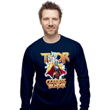 Load image into Gallery viewer, Daily_Deal_Shirts Long Sleeve Shirts, Unisex / Small / Navy Mighty Thor
