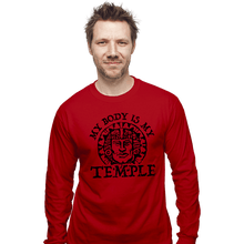 Load image into Gallery viewer, Secret_Shirts Long Sleeve Shirts, Unisex / Small / Red Hidden Temple Body
