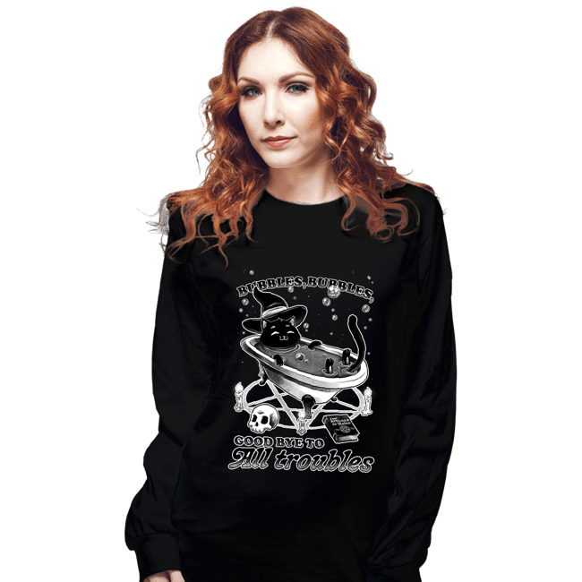 Daily_Deal_Shirts Long Sleeve Shirts, Unisex / Small / Black Goodbye Troubles