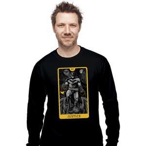 Daily_Deal_Shirts Long Sleeve Shirts, Unisex / Small / Black JL Tarot - Justice