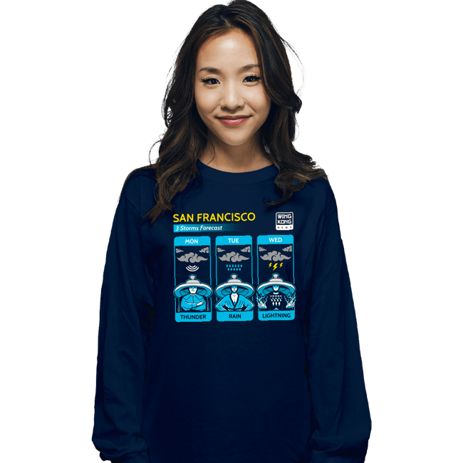 Secret_Shirts Long Sleeve Shirts, Unisex / Small / Navy Three Storms