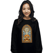 Load image into Gallery viewer, Shirts Long Sleeve Shirts, Unisex / Small / Black Stained Glass Aang
