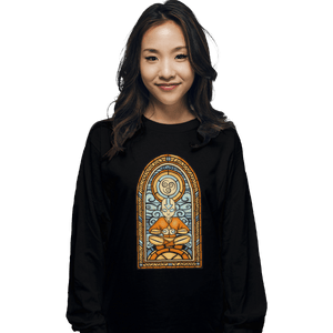 Shirts Long Sleeve Shirts, Unisex / Small / Black Stained Glass Aang