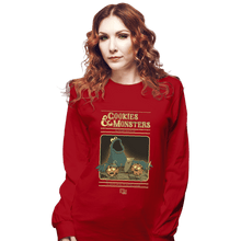 Load image into Gallery viewer, Daily_Deal_Shirts Long Sleeve Shirts, Unisex / Small / Red Cookies &amp; Monsters
