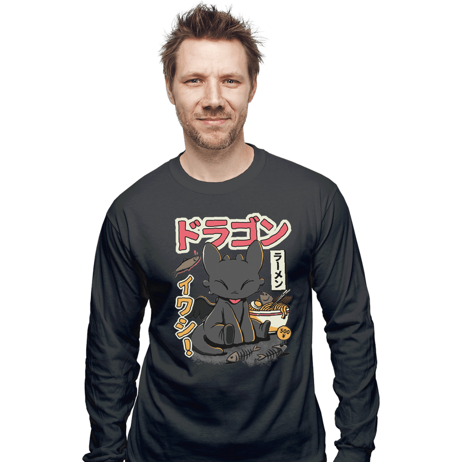 Shirts Long Sleeve Shirts, Unisex / Small / Charcoal Ramen Night