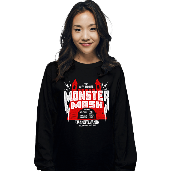 Daily_Deal_Shirts Long Sleeve Shirts, Unisex / Small / Black Monster Mash