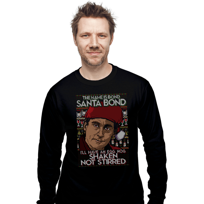 Shirts Long Sleeve Shirts, Unisex / Small / Black Santa Bond