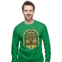 Load image into Gallery viewer, Shirts Long Sleeve Shirts, Unisex / Small / Irish Green Deku Tree
