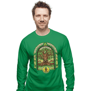 Shirts Long Sleeve Shirts, Unisex / Small / Irish Green Deku Tree