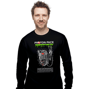Shirts Long Sleeve Shirts, Unisex / Small / Black Proton Pack