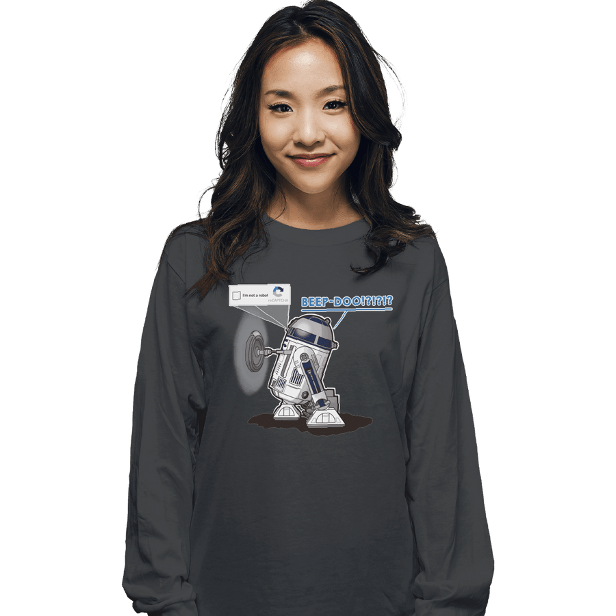 Shirts Long Sleeve Shirts, Unisex / Small / Charcoal R2Captcha
