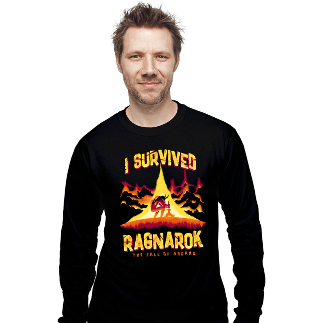 Daily_Deal_Shirts Long Sleeve Shirts, Unisex / Small / Black I Survived Ragnarok