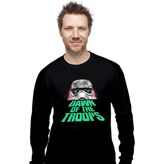 Daily_Deal_Shirts Long Sleeve Shirts, Unisex / Small / Black Dawn Of The Troops