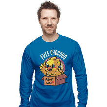 Load image into Gallery viewer, Shirts Long Sleeve Shirts, Unisex / Small / Sapphire Adopt A Chocobo
