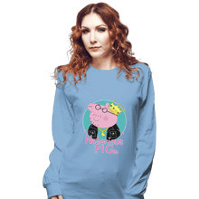 Load image into Gallery viewer, Shirts Long Sleeve Shirts, Unisex / Small / Powder Blue Notorious PIG
