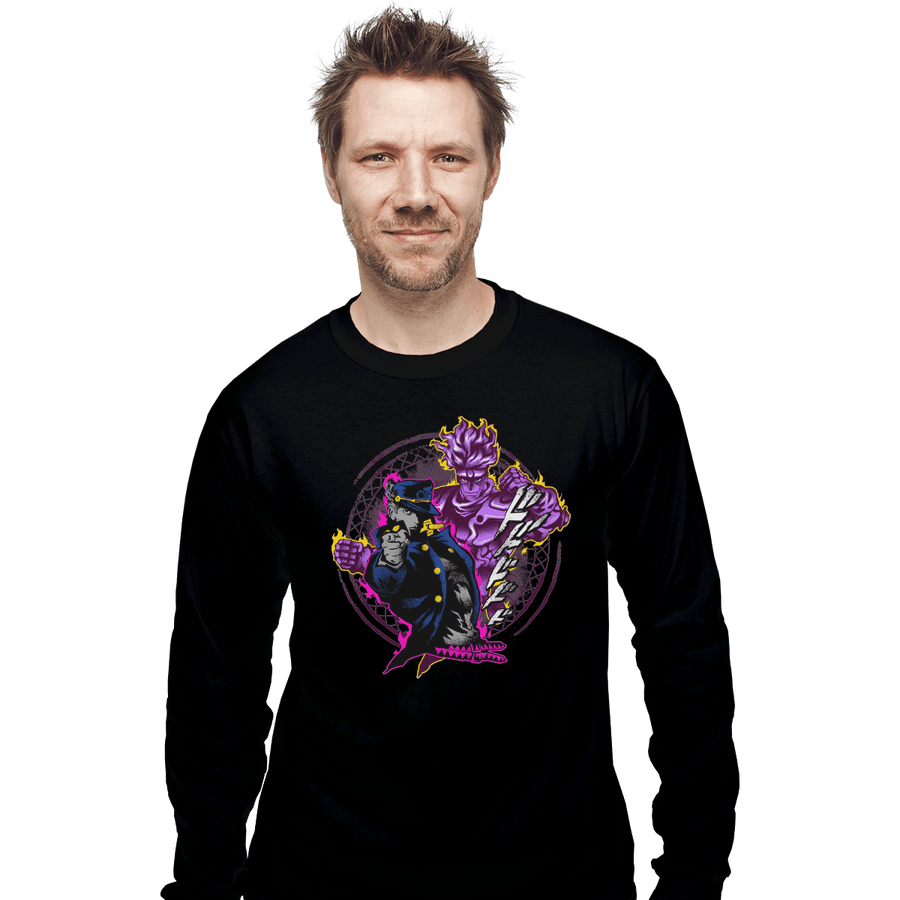 Shirts Long Sleeve Shirts, Unisex / Small / Black Attack Of Jotaro