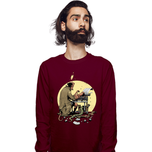 Daily_Deal_Shirts Long Sleeve Shirts, Unisex / Small / Maroon Hellboy's Report