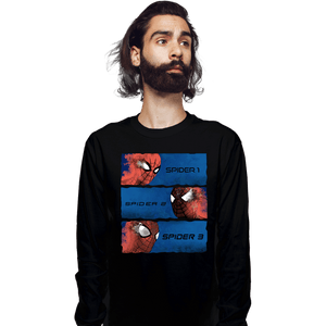 Daily_Deal_Shirts Long Sleeve Shirts, Unisex / Small / Black Spiders