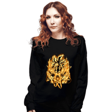 Load image into Gallery viewer, Shirts Long Sleeve Shirts, Unisex / Small / Black Golden SSj4
