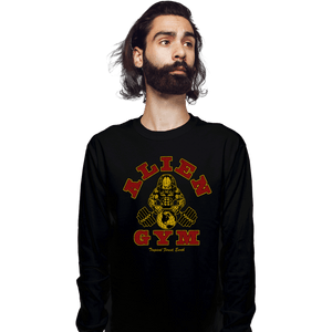 Daily_Deal_Shirts Long Sleeve Shirts, Unisex / Small / Black Alien Gym