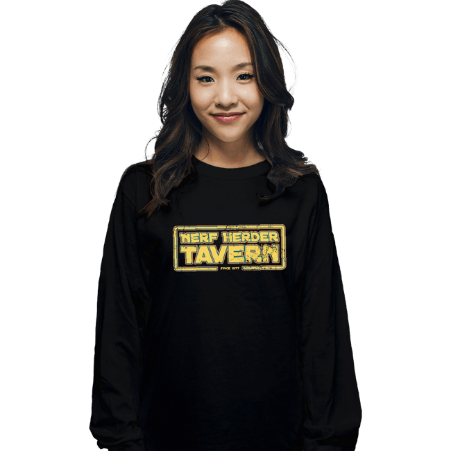 Shirts Long Sleeve Shirts, Unisex / Small / Black Nerf Herder Tavern