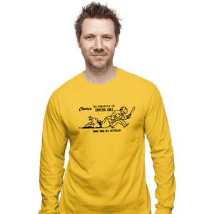 Daily_Deal_Shirts Long Sleeve Shirts, Unisex / Small / Gold Go To Camp Crystal Lake