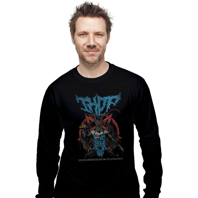 Daily_Deal_Shirts Long Sleeve Shirts, Unisex / Small / Black Evil House Of Pancakes