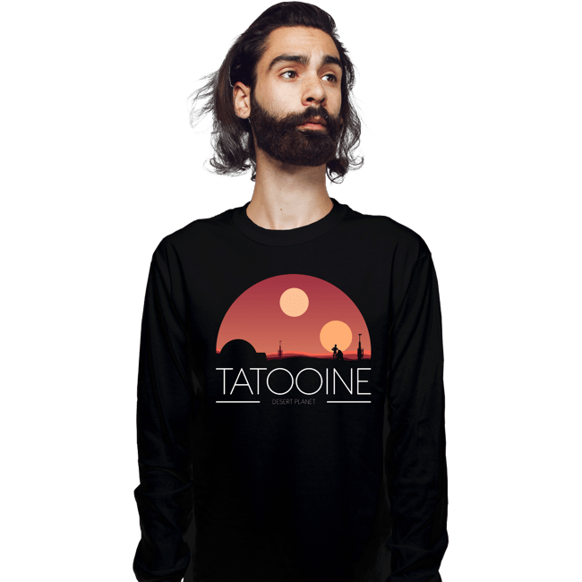 Shirts Long Sleeve Shirts, Unisex / Small / Black Desert Planet