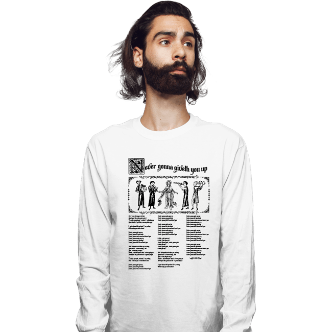 Daily_Deal_Shirts Long Sleeve Shirts, Unisex / Small / White Never Gonna Giveth