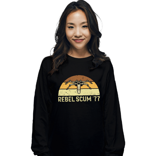 Daily_Deal_Shirts Long Sleeve Shirts, Unisex / Small / Black Rebel Scumm 77