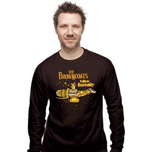 Daily_Deal_Shirts Long Sleeve Shirts, Unisex / Small / Dark Chocolate Yellow Serenity