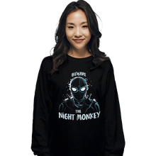 Load image into Gallery viewer, Shirts Long Sleeve Shirts, Unisex / Small / Black Night Monkey
