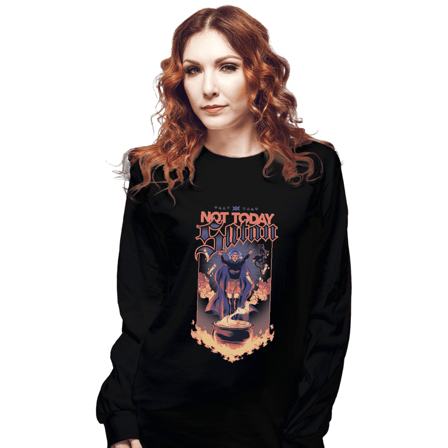 Shirts Long Sleeve Shirts, Unisex / Small / Black Not Today Sabrina