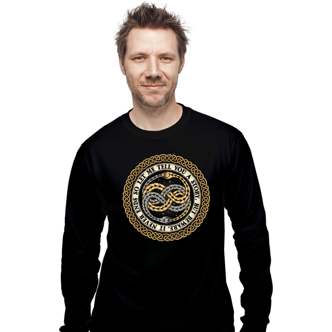 Daily_Deal_Shirts Long Sleeve Shirts, Unisex / Small / Black Never Ending Emblem