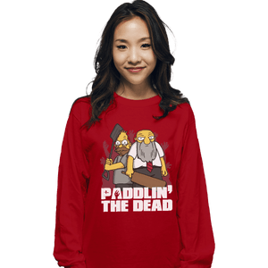 Shirts Long Sleeve Shirts, Unisex / Small / Red Paddlin' The Dead