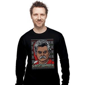 Shirts Long Sleeve Shirts, Unisex / Small / Black Santa Swanson