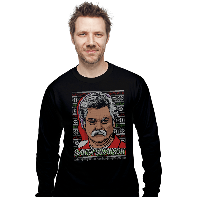 Shirts Long Sleeve Shirts, Unisex / Small / Black Santa Swanson