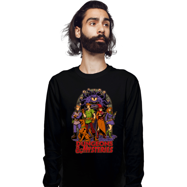 Daily_Deal_Shirts Long Sleeve Shirts, Unisex / Small / Black Dungeons & Mysteries