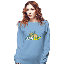 Load image into Gallery viewer, Secret_Shirts Long Sleeve Shirts, Unisex / Small / Powder Blue Smelly Cat Secret Sale

