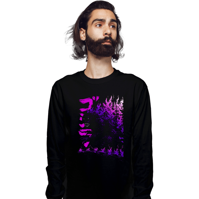 Secret_Shirts Long Sleeve Shirts, Unisex / Small / Black Millenium Godzilla