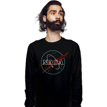 Load image into Gallery viewer, Shirts Long Sleeve Shirts, Unisex / Small / Black Neon NASA
