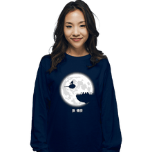 Load image into Gallery viewer, Shirts Long Sleeve Shirts, Unisex / Small / Navy Don&#39;t Look At The Full Moon
