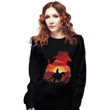Load image into Gallery viewer, Shirts Long Sleeve Shirts, Unisex / Small / Black Red Sunset
