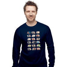 Load image into Gallery viewer, Shirts Long Sleeve Shirts, Unisex / Small / Navy Pig Movies
