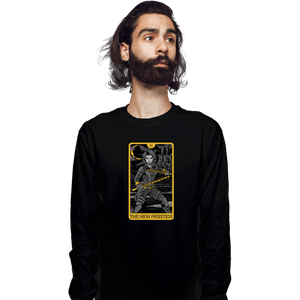 Shirts Long Sleeve Shirts, Unisex / Small / Black Tarot The High Priestess