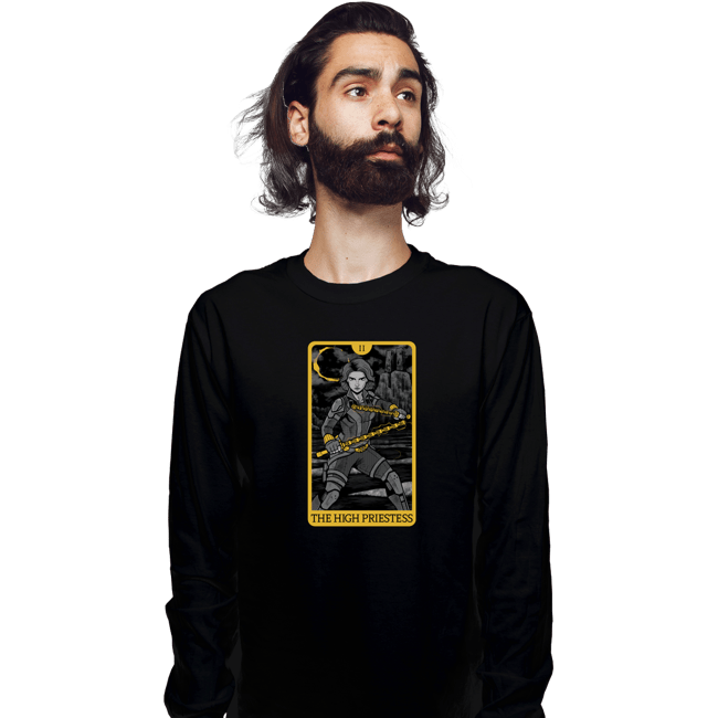 Shirts Long Sleeve Shirts, Unisex / Small / Black Tarot The High Priestess