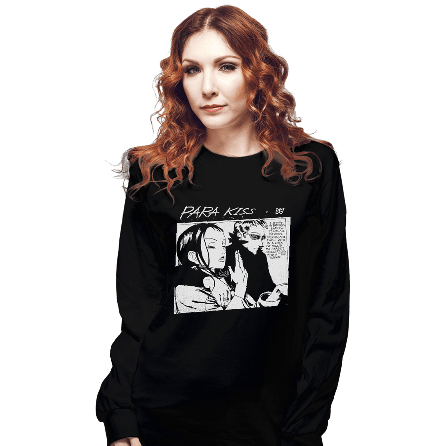 Shirts Long Sleeve Shirts, Unisex / Small / Black Para Kiss