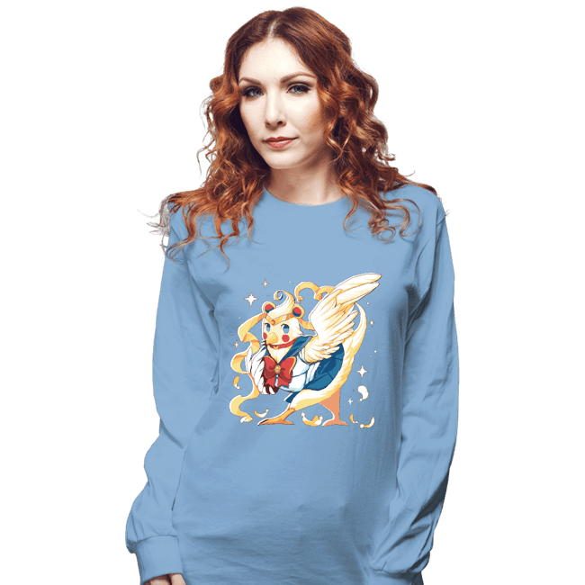 Daily_Deal_Shirts Long Sleeve Shirts, Unisex / Small / Powder Blue Sailor Bird